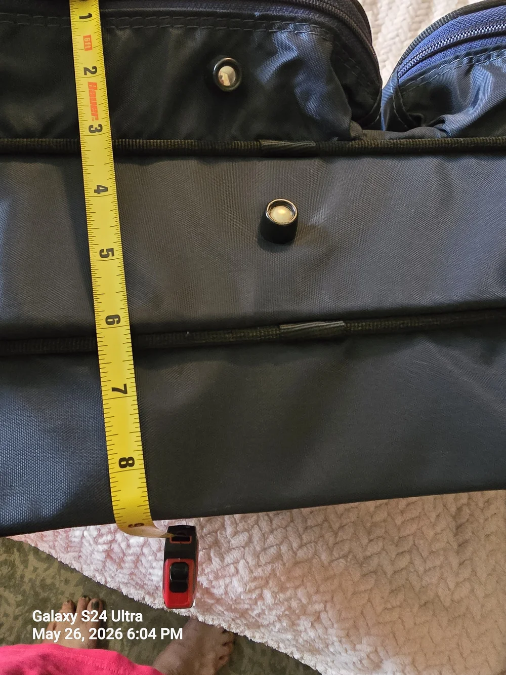 Classic, ultra-durable vntg Dark Navy Laptop Briefcase with Dual Front Pockets